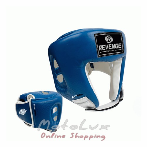 Boxing helmet PU EV 26 2612, size L, blue