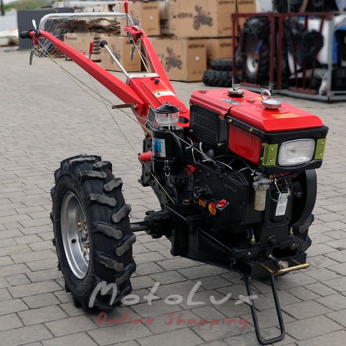 Diesel Walk-Behind Tractor Kentavr МB 1080 D-8, Manual Starter, 8 HP red + Rotavator