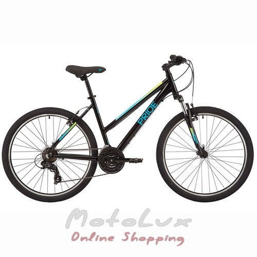 Гірський велосипед Pride Stella 6.1, колеса 26, рама XS, 2020, black n blue