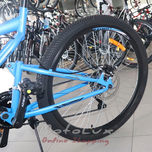 Гірський велосипед Azimut Scorpion GFRD, колеса 26, рама 17, чорний з синім