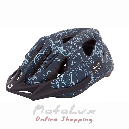 Helmet Teenage Green Cycle Fast Five (50-56 cm) Blue