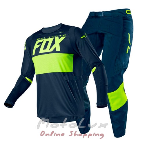 Moto oblek Fox 360, XXL Black-Green