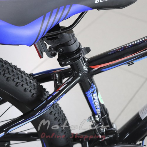 Велосипед Benetti Forte DD, колеса 24, рама 12, 2020, black n red n blue