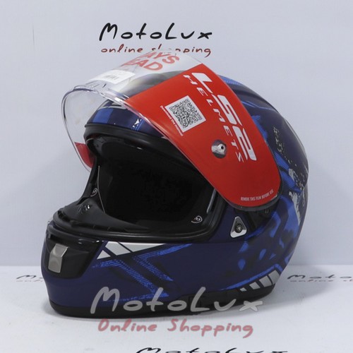 LS2 FF397 Vector FT2 Helmet Stencil Matt Blue, Blue, L