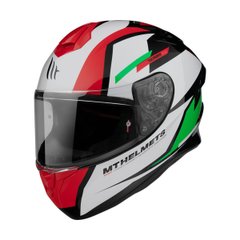 Motorcycle helmet MT Targo Pro Sound C6, size XXL, black with green with white