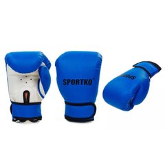 Boxing gloves leather on Velcro Sportko PD-2, solution 8-12oz
