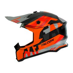 Motorcycle helmet MT Falcon MX802 Arya A4 Fluo, size S, orange
