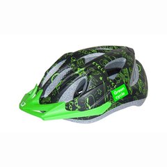 Шлем подростковый Green Cycle Fast Five (50-56 см) black n green
