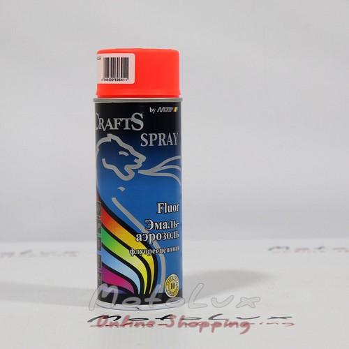 Краска флуоресцентная Crafts Spray, красная (400ml)
