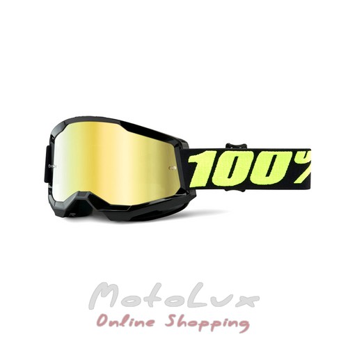Кросові окуляри 100% STRATA Goggle II Upsol - Mirror Gold Lens