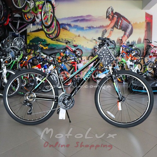 Гірський велосипед Pride Stella 6.1, колеса 26, рама M, 2020, black n blue