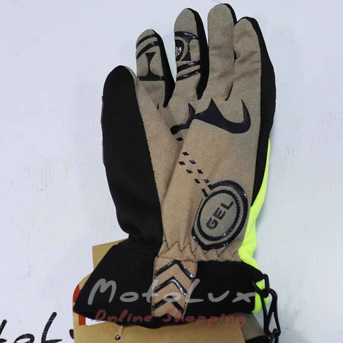 Gloves Green Cycle NC-2582-2015 Winter with closed fingers, size XL, black n green