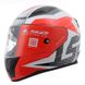 LS2 FF353 Rapid Grid Helmet white n red, White-red, XL