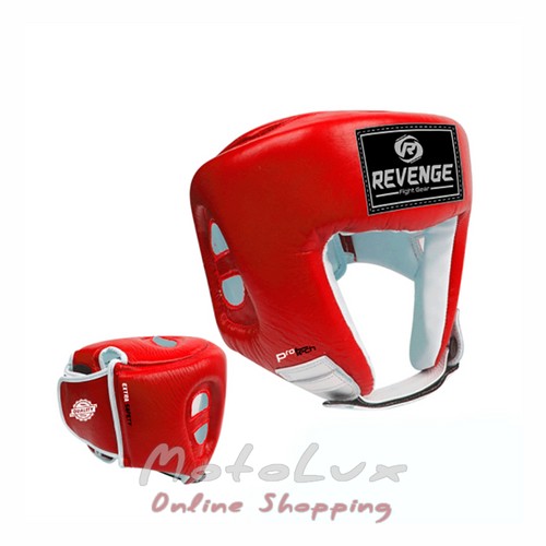 Boxing helmet PU EV 26 2612, size M, red