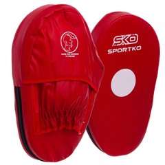 Paw straight elongated from Sportko PD3 vinyl leather, 30x20x5cm, red