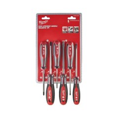 A set of magnetic screwdrivers with a three-sided handle Milwaukee, 6 items