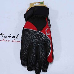 Перчатки Green Cycle NC-2409-2014 Winter с закрытыми пальцами, размер L, black n red