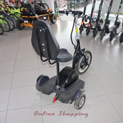 Electric scooter with seat T06-2 48v500W 12AH, SM, black