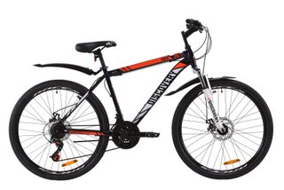Горный велосипед Discovery Trek AM DD, колесо 26, рама 18, 2021, сине-оранжевый