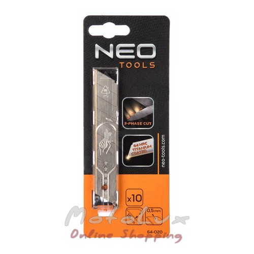 Нож с отломным лезвием Neo Tools 63-021