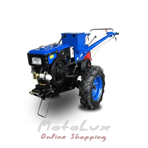 Dieselový motoblok Zubr JR Q78 E Plus a fréza, modrá