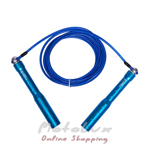 Crossfit speed rope with bearing and steel cable with aluminum handles W Power SP Sport N1940, length 3m