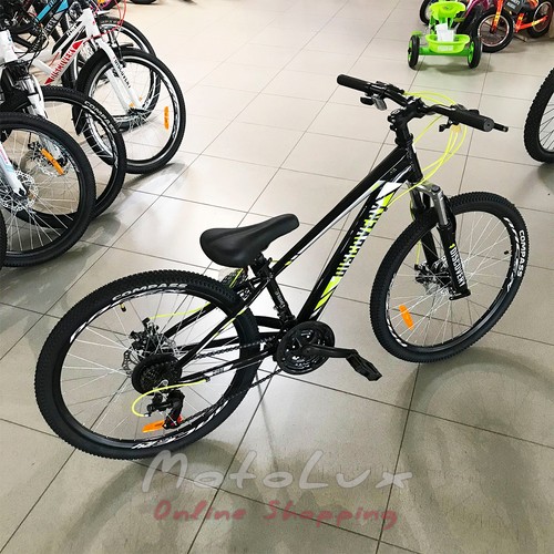 Велосипед Discovery 24 Qube AM DD, рама 11.5, black and yellow, 2021