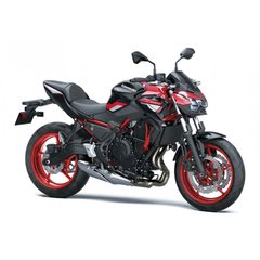 Kawasaki Z650 országúti motorkerékpár, fekete pirossal, 2024