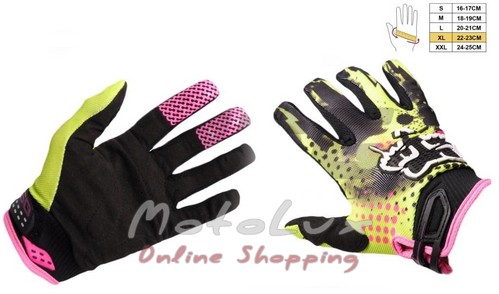 Fox Gloves (mod: 3, size: XL, green-black)