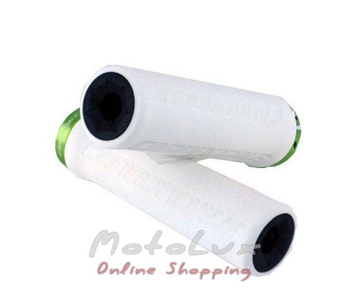 Cannondale super light white grips with green castles