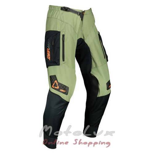 Джерси штаны Leatt 4.5 Enduro Cactus, размер L, черный с зеленым