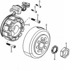 Generator nut M14 × 1.5 on the Dakar motorcycle 250-4V