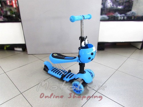 Kick scooter BT-KS0056 3-wheel plastic, blue