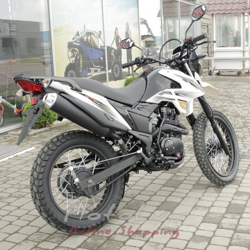 Мотоцикл Loncin LX200GY-3 Pruss, черно-белый