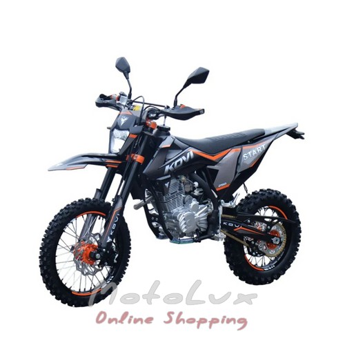 Мотоцикл KOVI 250 START 21/18, чорний з помаранчевим