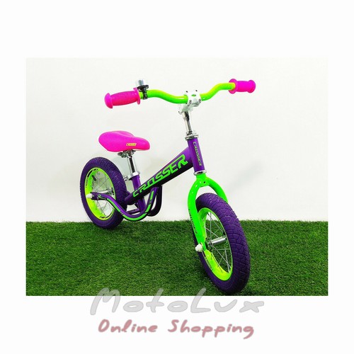 Children's balance bike Crosser Balance Bike New 14", purple