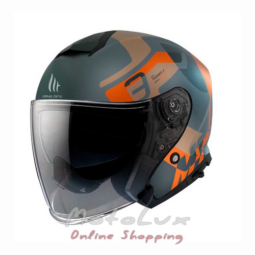 Мотошлем MT Helmets Thunder 3 SV Silton C4, размер M, оранжевый матовый
