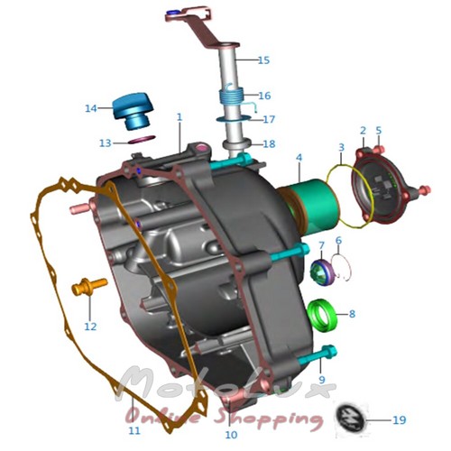 Oil filter (Element) HF540 for Bajaj V15 Motorcycle