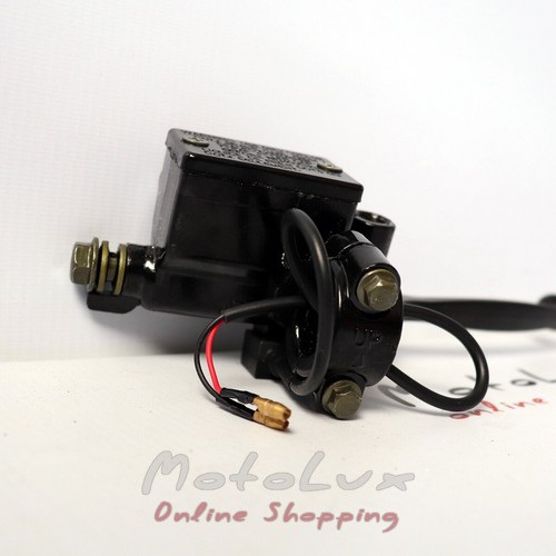 The brake cylinder with the lever right for the Viper Storm 150 scooter, Black