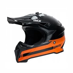 IMX FMX 02 motorcycle helmet, size M, black with orange