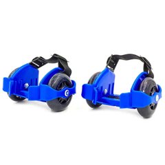 Heel rollers with sliding system Record Flashing Roller SK-166, two-wheeled, plastic, PU wheels, blue