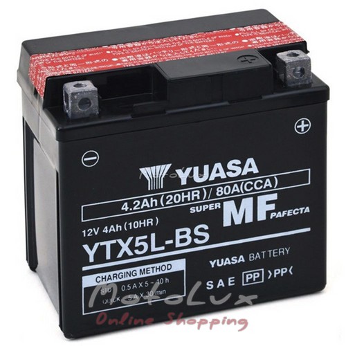 12V 4 Ah  YTX5L-BS akkumulátor