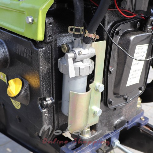 Egytengelyes diesel kézi inditású kistraktor Kentaur МB 1010D-7,10 LE, green + talajmaró