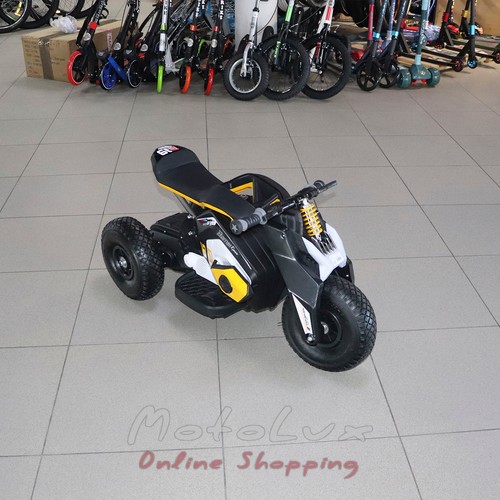 Дитячий мотоцикл Bambi M 4827 AL-6, колеса EVA, жовтий