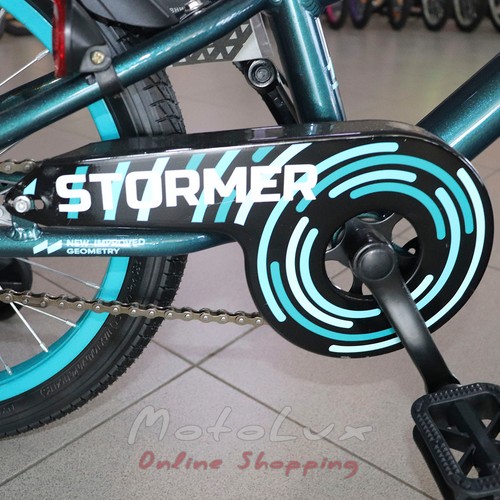 Детский велосипед Formula 18 Stormer, рама 9, AL, black n blue, 2022