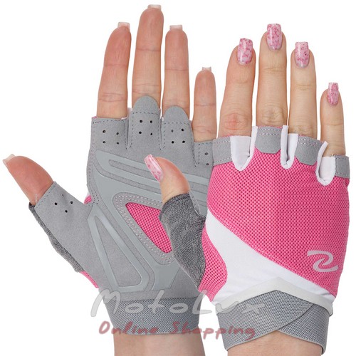 Перчатки для фітнесу та тренувань SP Sport, розмір M, рожевий