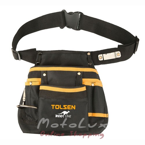 Tolsen Belt Bag 11 Pockets, Hammer Holders, Professional Measurement Tapes