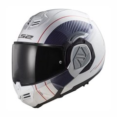 Motorcycle helmet LS2 FF906 Advant Cooper, size L, white with blue