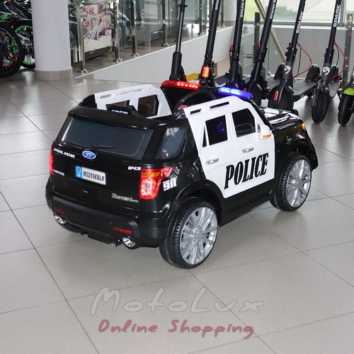 Детский электромобиль Джип M 3259 EBLR 1.2, Ford Police, колеса EVA, черный с белым