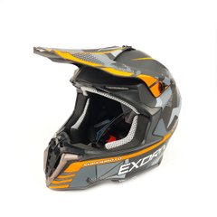 Moto prilba Exdrive EX 806 MX matná, veľkosť XL, čierna s oranžovou